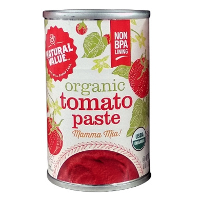 Natural Value Organic Tomato Paste, 170g