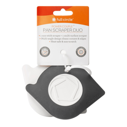 Front of Full Circle Power Couple Pan Scraper Duo