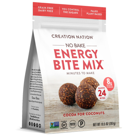 Creation Nation Paleo Energy Bite Mix, Cocoa for Coconuts, Makes 24 Bites