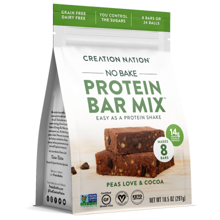 Creation Nation Vegan Protein Bar Mix, Peas Love & Cocoa, Makes 8 Bars