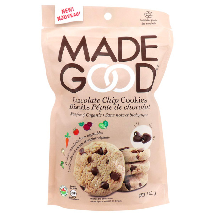 MadeGood Allergen Free Cookies Chocolate Chip, 200g