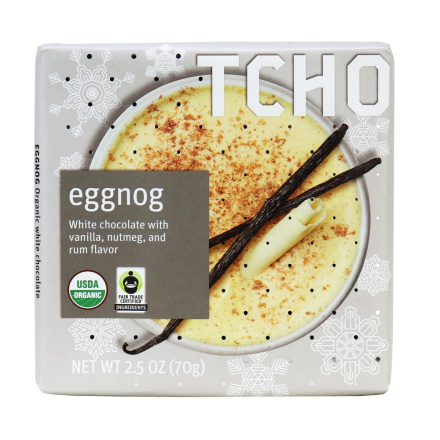 TCHO Eggnog Organic White Chocolate Bar, 70g