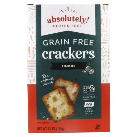 Front of Absolutely! Gluten-Free Grain-Free Crackers Onion