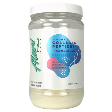Front of Alani Nu Collagen Peptide + Hyaluronic Acid Breezeberry Flavour