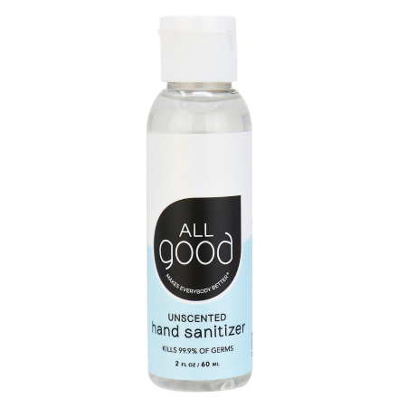 All Good Unscented Hand Sanitizer, 60ml