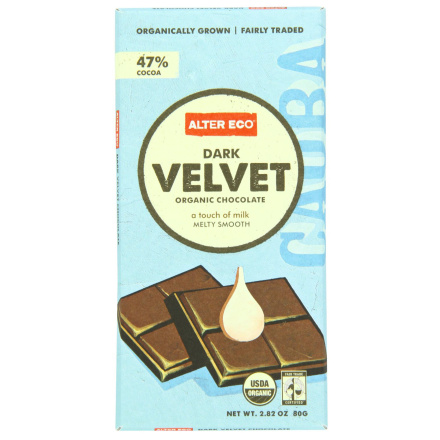 Alter Eco Organic Dark Velvet Chocolate Bar, 80g