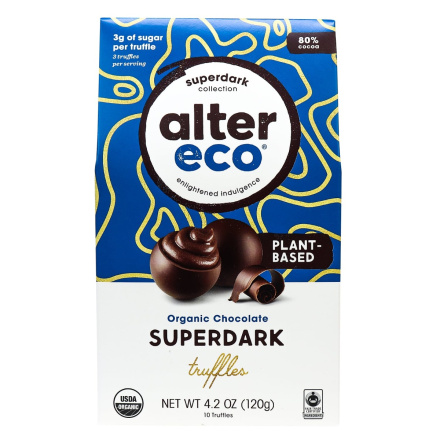 Alter Eco Organic Superdark Chocolate Truffles, 120g