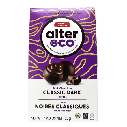 Alter Eco Organic Dark Chocolate Classic Dark Truffles, 120g
