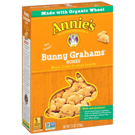 Annie's Homegrown Organic Baked Bunny Grahams Honey, 213g