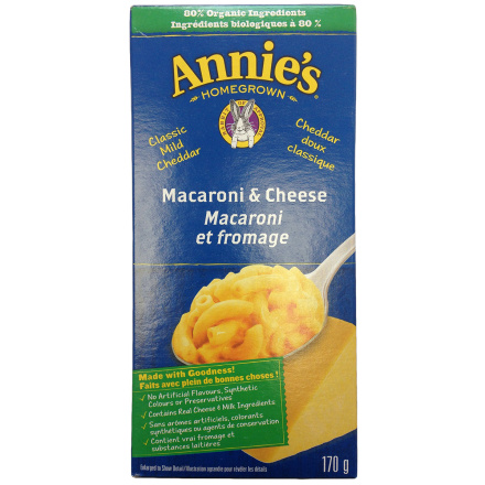 Annie's Homegrown Macaroni & Cheese Classic Cheddar, 170g