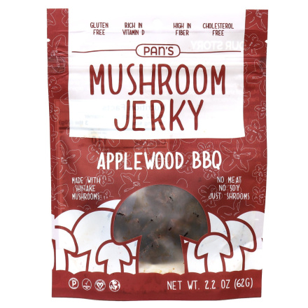 Pan's Mushroom Jerky Applewood BBQ, 62g  