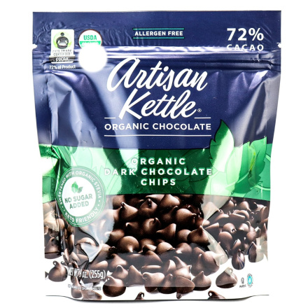 Artisan Kettle Organic Dark Chocolate Chips, 255g
