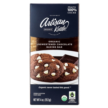 Artisan Kettle Organic Unsweetened Chocolate Baking Bar, 113.5g