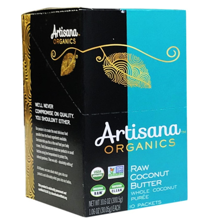 Artisana Organic Raw Vegan Coconut Butter, 10 Packets