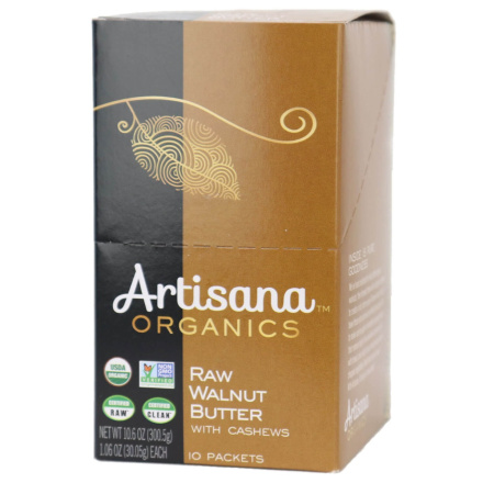 Artisana Raw Walnut Butter With Cashews, 10 Packets