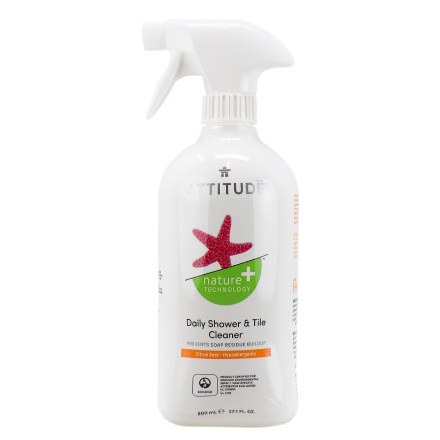 Front of ATTITUDE Daily Shower & Tile Cleaner Citrus Zest, 800mL