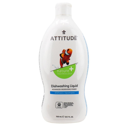 Front of ATTITUDE Dishwashing Liquid Wildflower, 700mL