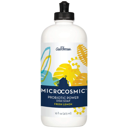 Front of Aunt Fannie's Probiotic Power Dish Soap Fresh Lemon, 473 mL