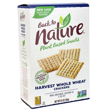 Back to Nature Harvest Whole Wheat Crackers, 240g 