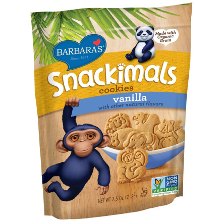 Barbara's Bakery Non-GMO Vanilla Snackimals Cookies, 170g