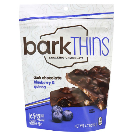 Bark Thins Snacking Dark Chocolate Blueberry & Quinoa, 133g
