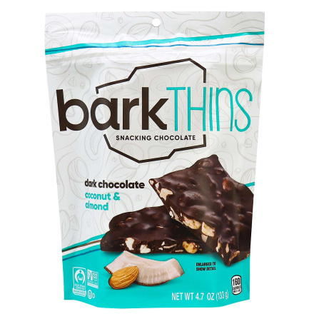 Bark Thins Snacking Dark Chocolate Coconut & Almond, 133g