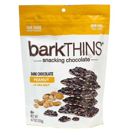 Bark Thins Snacking Dark Chocolate Peanut & Sea Salt, 133g