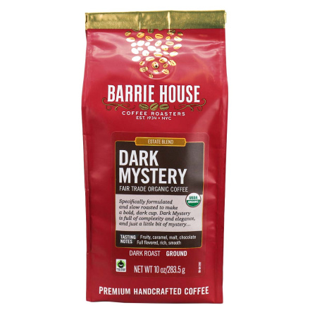Front of Barrie House Fair Trade Organic Coffee Dark Mystery, 283.5g