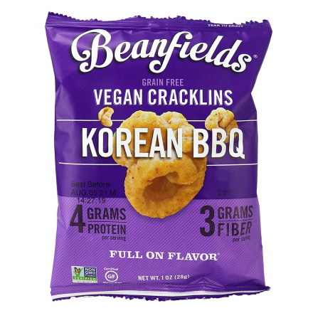 Beanfields Grain-Free Vegan Cracklins Korean BBQ, Single Serve