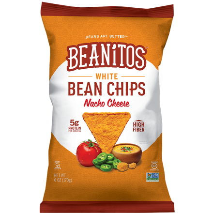 Beanitos White Bean Chips Nacho Cheese, 170g