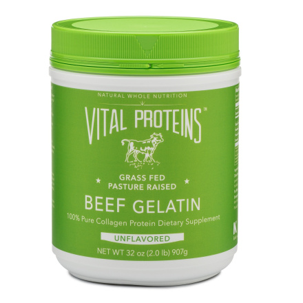 Vital Proteins Pasture-Raised, Grass-Fed Collagen Protein, Beef Gelatin, 907g