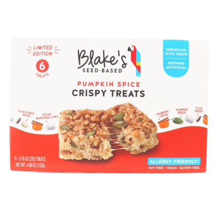 Front of Blake's Seed Based Allergy-Friendly Crispy Treats Pumpkin Spice