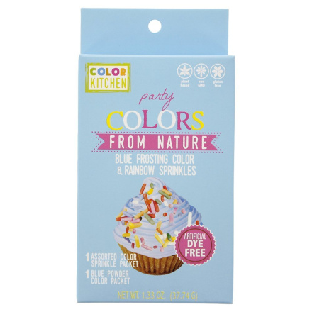 ColorKitchen Blue Food Color and Rainbow Sprinkle Set, 38g