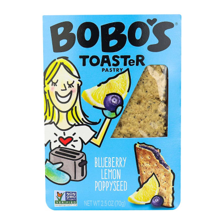 Bobo's Gluten-Free Toaster Pastry Blueberry Lemon Poppyseed, 70g