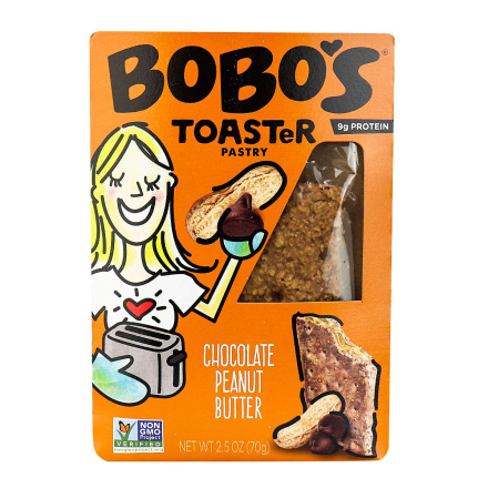 Bobo's Gluten-Free Toaster Pastry Chocolate Peanut Butter, 70g