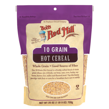 Front of Bob's Red Mill 10 Grain Hot Cereal, 709g