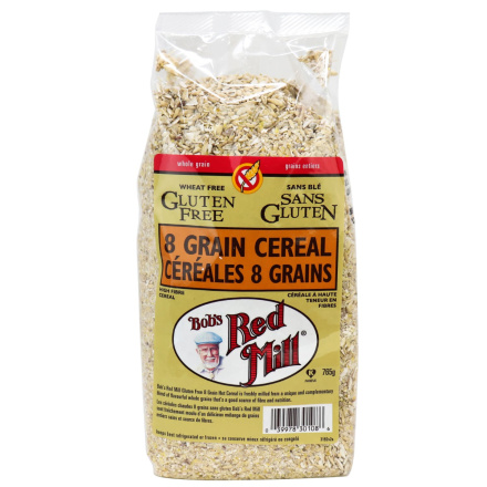 Front of Bob's Red Mill 8 Grain Gluten Free Hot Cereal Wheatless, 765g