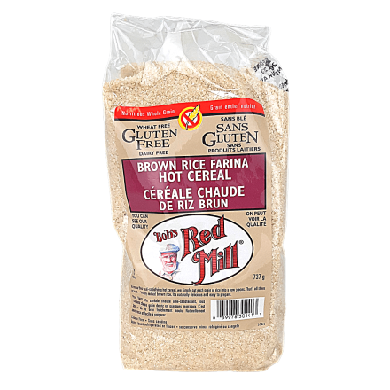 Front of Bob's Red Mill Brown Rice Farina Hot Cereal, 737g