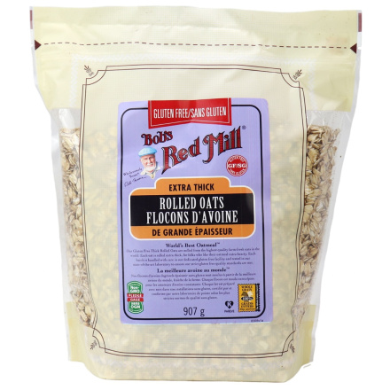 Front of Bob's Red Mill Gluten Free Extra Thick Rolled Oats, 907g