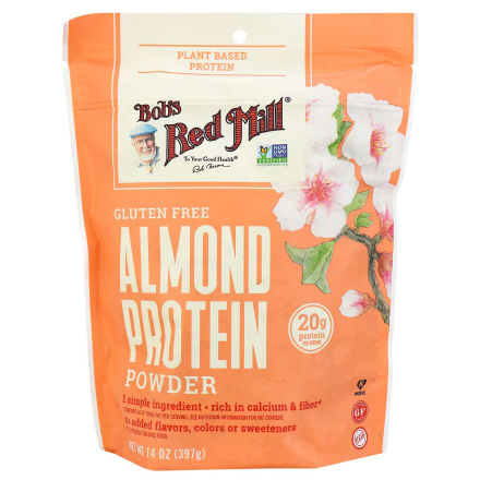 Front of Bob’s Red Mill Gluten Free Almond Protein Powder, 397g