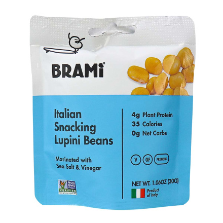 Brami Italian Snacking Lupini Beans Sea Salt & Vinegar Single Serve, 30g