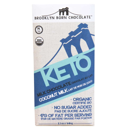 Front of Brooklyn Born Vegan Keto Milk Chocolate at Natura Market