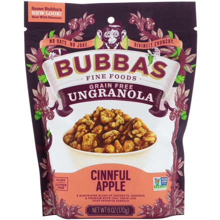 Bubba's Cinn-Ful Apple UnGranola Grain-Free, 170g