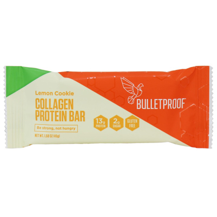 Bulletproof Lemon Cookie Collagen Protein Bar, 45g