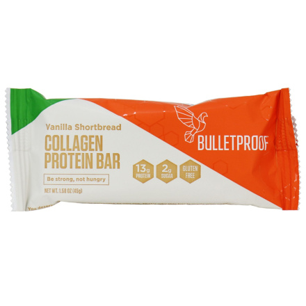 Bulletproof Vanilla Shortbread Collagen Protein Bar, 45g