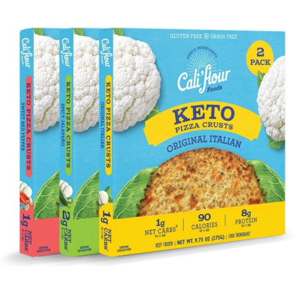 Front of Cali'flour Foods Low Carb Starter Pack, 6 Crusts