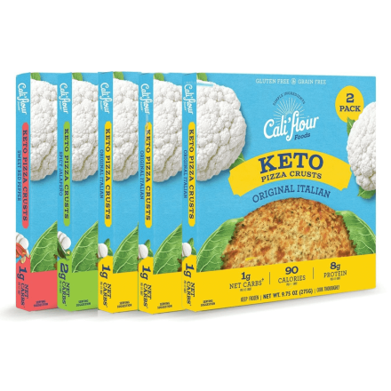 Front of Cali'flour Foods Low Carb Variety Bundle, 10 Crusts