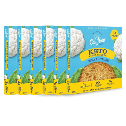 Front of Cali'flour Foods Original Italian Bundle, 12 Crusts