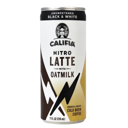 Califia Farms Nitro Latte with Oatmilk Unsweetened Black & White, 210ml 