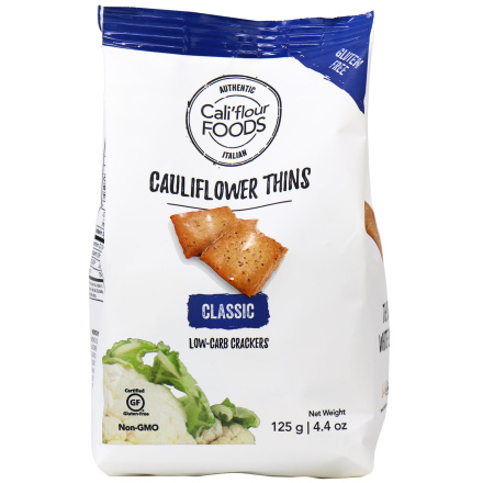 Cali'flour Foods Cauliflower Low-Carb Thins Classic, 113g (BB 10 Dec 2019)